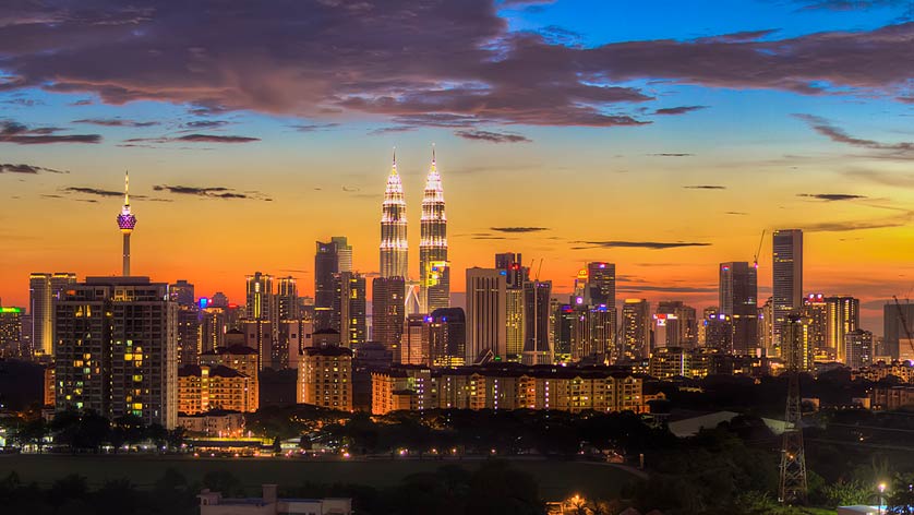 Kuala Lumpur Sunset Panorama
