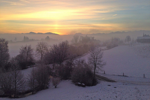 Sun and snow in Switzerland