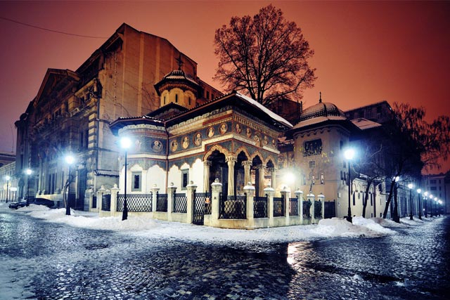 Stavropoleos Monastery in Bucharest, Romania