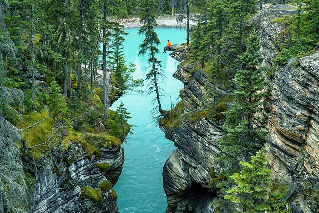 Athabasca Falls in Alberta, Canada