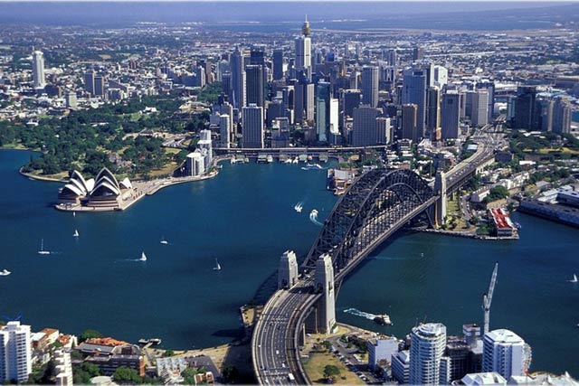 Aerial view of Sydney
