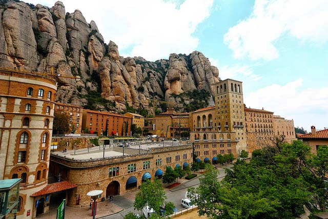 Santa Maria de Montserrat Abbey in Catalonia, Spain