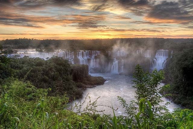 Iguazu Falls between Brazil and Argentina