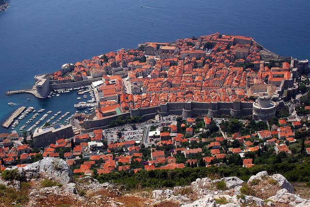 View of The Walls of Dubrovnik in Croatia