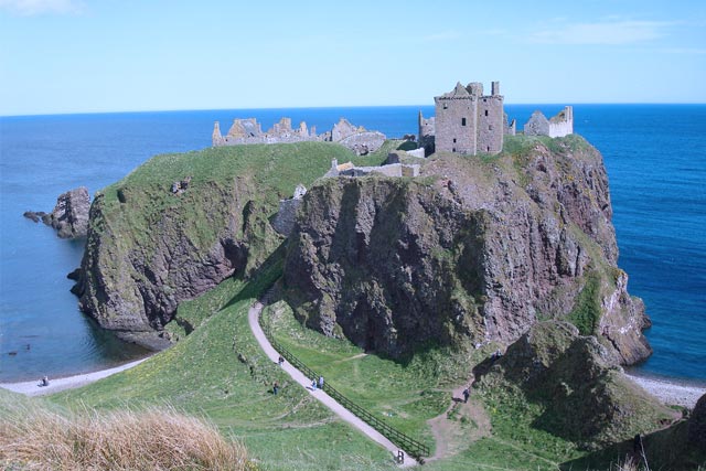 Dunnottar Castle on the north-east coast of Scotland