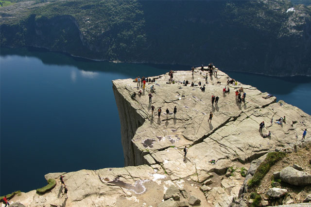 Preikestolen cliff in Norway
