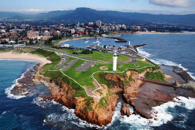 Aerial view of Wollongong