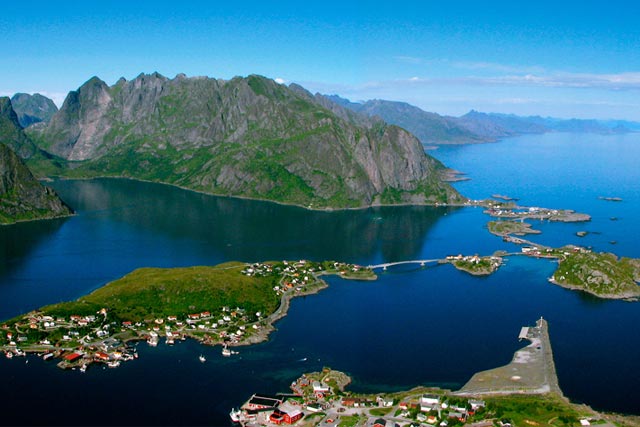 View from Reinebringen, Lofoten, Norway