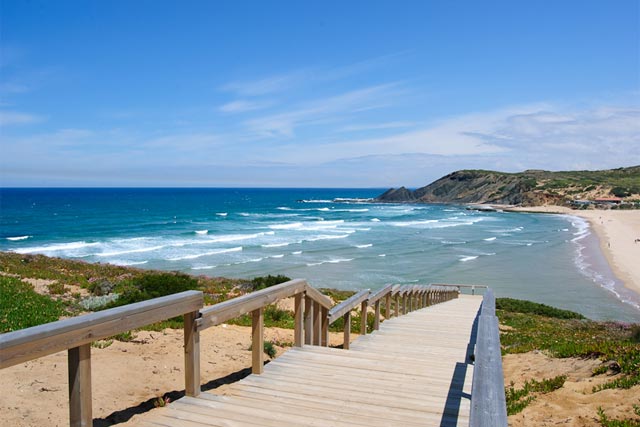 Beautiful beach on the Algarvian Coast, Portugal, near Aljezur